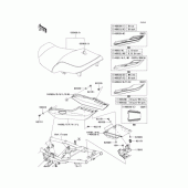 Схема узла: Сиденье для Kawasaki ZR1200 ZRX1200 DAEG