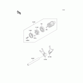 Схема вузла: Gear change drum/shift fork(s) для Kawasaki VN1500 Vulcan 1500 Classic