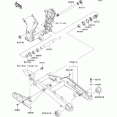 Схема узла: Задний рычаг (Маятник) для Kawasaki ZR1000 Z1000