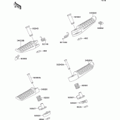 Схема узла: Подножки для Kawasaki ZX600 ZZ-R600