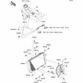 Схема вузла: Радіатор для Kawasaki ZR1000 Z1000 ABS
