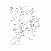 Схема вузла: Радіатор для Kawasaki KX125