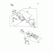 Схема узла: Tail lamp для Kawasaki KL250 KLR250