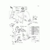 Схема узла: Топливный бак(1/2) для Kawasaki EX650 Ninja 650