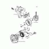 Схема вузла: Генератор та РР для Kawasaki KLX125 D-Tracker