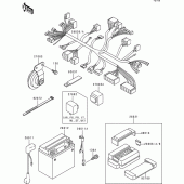 Схема вузла: Електроустаткування для Kawasaki ZR750 ZR-7