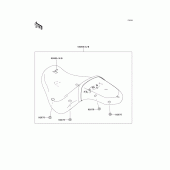 Схема вузла: Сидіння для Kawasaki VN900 Vulcan 900 Custom