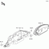 Схема узла: Meter(s) для Kawasaki ZX1000 Ninja ZX-10R