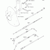 Схема вузла: Троси для Kawasaki VN800 Vulcan 800 Drifter