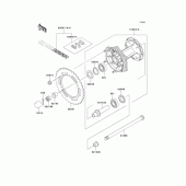Схема вузла: Ступиця заднього колеса для Kawasaki KMX125