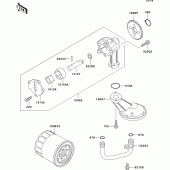 Схема вузла: Масляний насос для Kawasaki KLE500