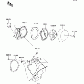 Схема узла: Воздушный фильтр для Kawasaki KX125