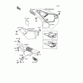 Схема вузла: Side covers/chain cover(1/2) для Kawasaki KL650 KLR650