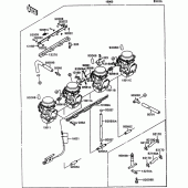 Схема вузла: Карбюратор для Kawasaki ZX600 GPX600R