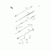 Схема вузла: Троси для Kawasaki KMX125