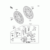 Схема вузла: Переднє гальмо (ZR400-E3) для Kawasaki ZR400 ZRX