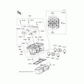 Схема узла: Головка цилиндра для Kawasaki EX250 Ninja 250