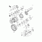 Схема вузла: Зчеплення для Kawasaki ZG1200 Voyager XII