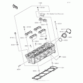 Схема вузла: Головка циліндра для Kawasaki KLZ1000 Versys 1000 LT