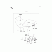 Схема вузла: Сидіння для Kawasaki KLZ1000 Versys 1000