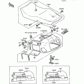 Схема узла: Сиденье (zx1000-b1) для Kawasaki ZX1000 ZX-10
