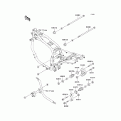 Схема узла: Крепление двигателя для Kawasaki ZX1100 GPZ1100