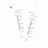 Схема узла: Клапан(ы) для Kawasaki KL650 KLR650