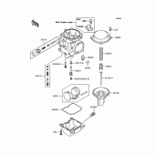 Схема вузла: Комплектуючі карбюратора для Kawasaki ZR400 ZRX-II
