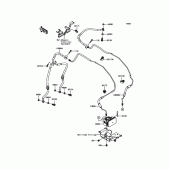 Схема вузла: Brake Piping для Kawasaki ZR1000 Z1000 ABS