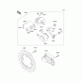Схема вузла: Заднє гальмо для Kawasaki ZX600 Ninja ZX-6R