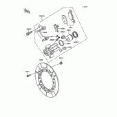 Схема узла: Front caliper для Kawasaki KL250 KLR250