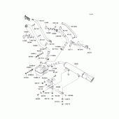 Схема вузла: Вихлопна система для Kawasaki VN1500 Vulcan 1500 Drifter