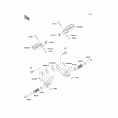 Схема вузла: Підніжки для Kawasaki KL250 KL250 Super Sherpa