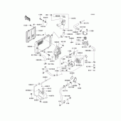 Схема узла: Радиатор (1/2) для Kawasaki EX250 ZZR250