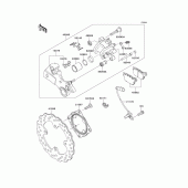 Схема вузла: Заднє гальмо для Kawasaki ZX636 Ninja ZX-6R ABS