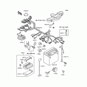 Схема вузла: Електроустаткування для Kawasaki ZR400 ZRX-II