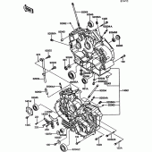 Схема вузла: Картер двигуна для Kawasaki VN750 VN750 Twin