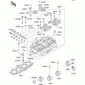 Схема вузла: Головка циліндра для Kawasaki ZX600 ZZ-R600