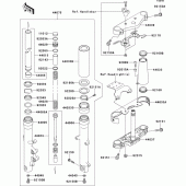 Схема вузла: Вилка передньої осі для Kawasaki VN800 Vulcan 800 Drifter