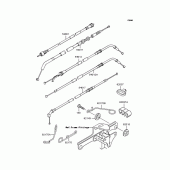 Схема вузла: Троси для Kawasaki ZX400 ZZR400