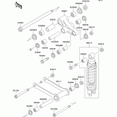 Схема вузла: Підвіска/амортизатор для Kawasaki VN800 Vulcan 800