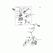 Схема узла: Передний тормозной цилиндр для Kawasaki KLZ1000 Versys 1000 LT