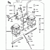 Схема вузла: Карбюратор(1/2) для Kawasaki EX500 GPZ500S