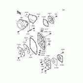 Схема узла: Крышка двигателя для Kawasaki ZX400 ZZR400