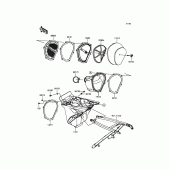Схема узла: Воздушный фильтр для Kawasaki KX250/ KX252 KX250F