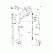 Схема вузла: Вилка передньої осі для Kawasaki ZX636 Ninja ZX-6R