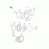 Схема узла: Воздушный фильтр для Kawasaki KX250/ KX252 KX250