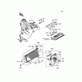 Схема вузла: Радіатор для Kawasaki KLE650 Versys 650 ABS