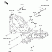 Схема узла: Крепление двигателя для Kawasaki ZX600 ZZ-R600