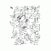 Схема вузла: Радіатор для Kawasaki ZR400 ZRX